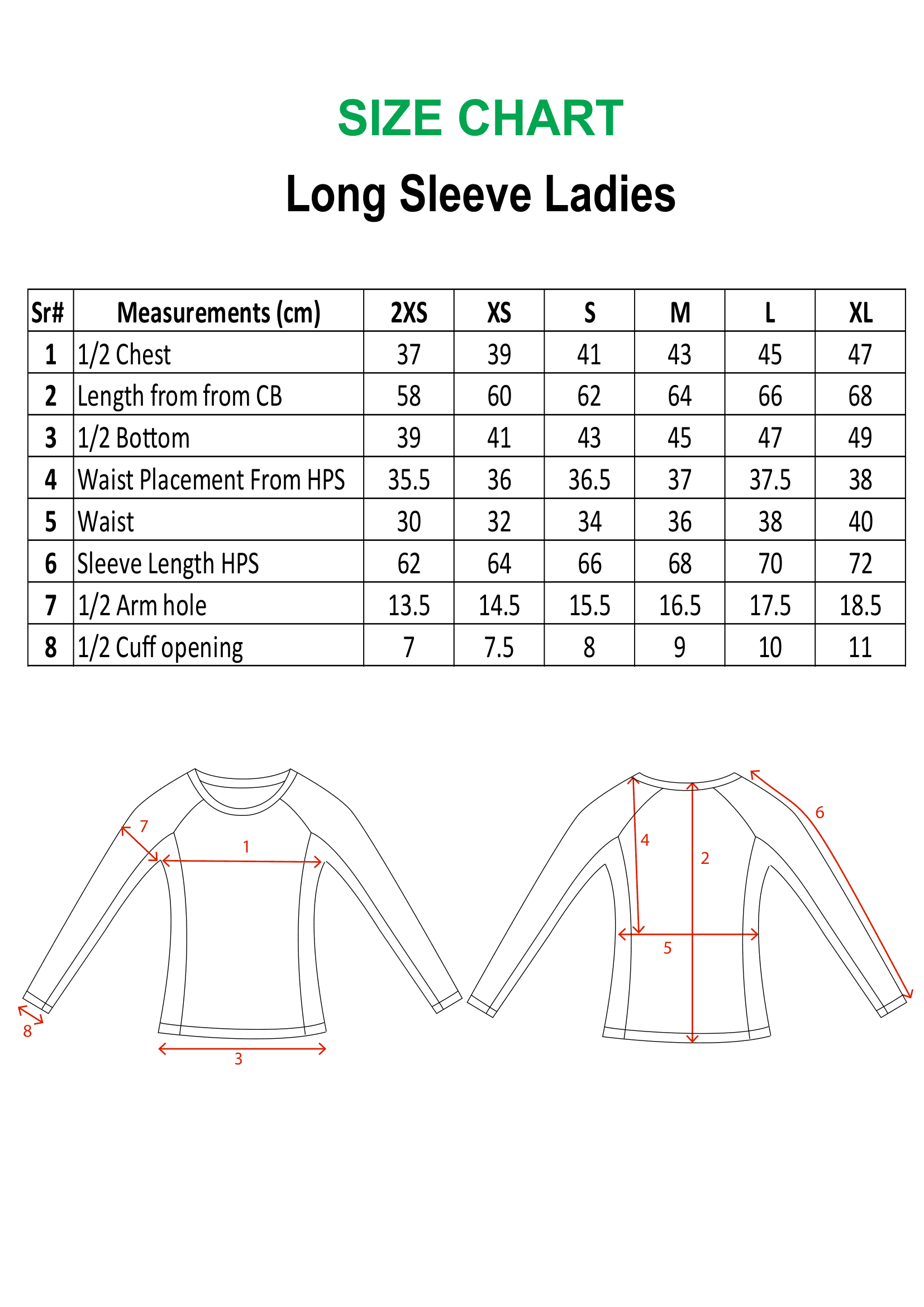size-chart-long-sleeve-ladies