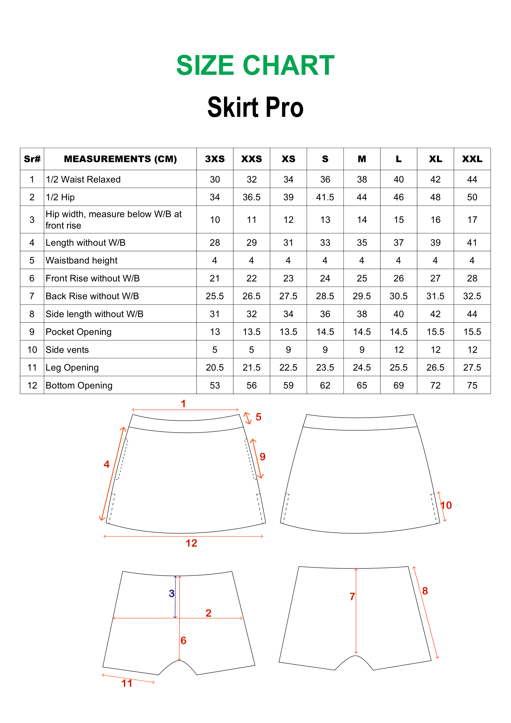 size-chart-skirt-pro