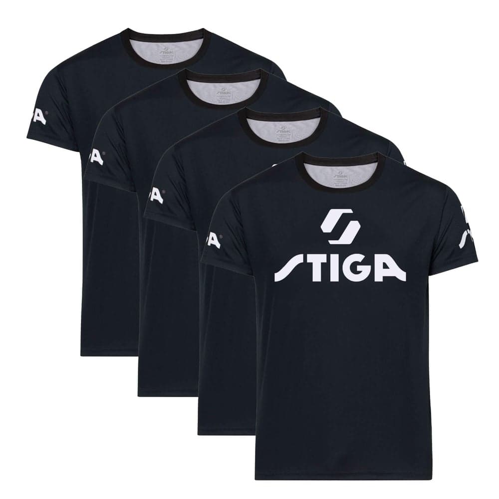 STIGA Shirt Player Black 4-Pack