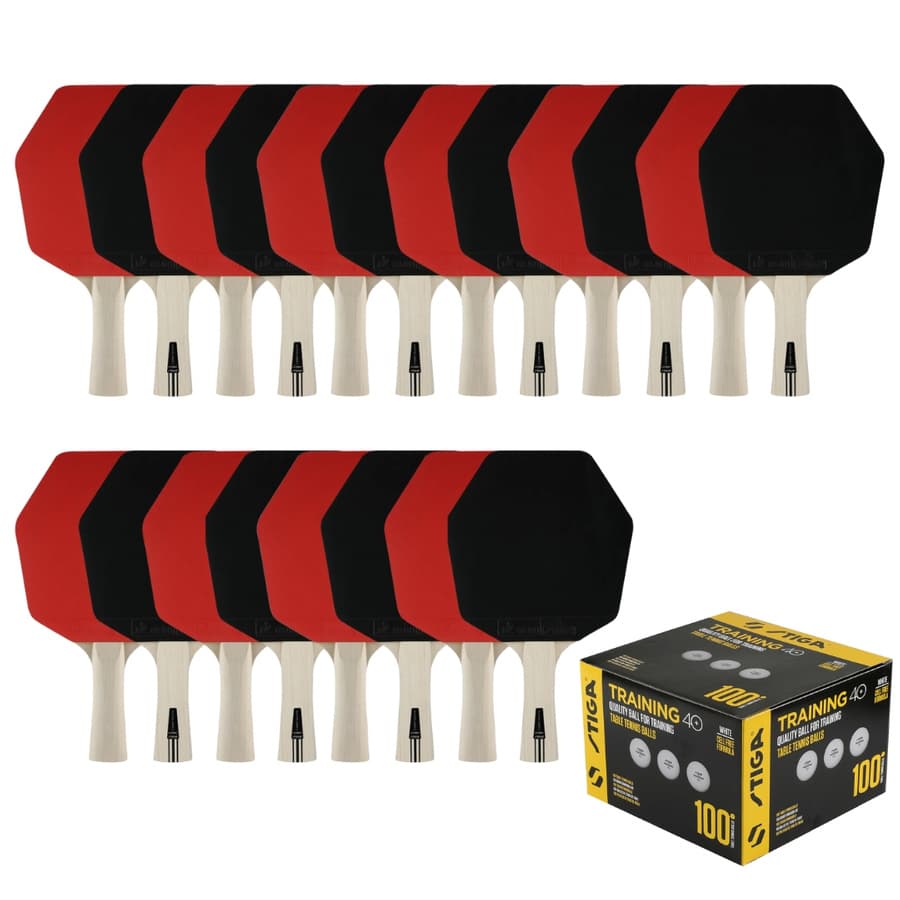 STIGA Bat CYBERSHAPE® Hobby 20-Pack + Balls